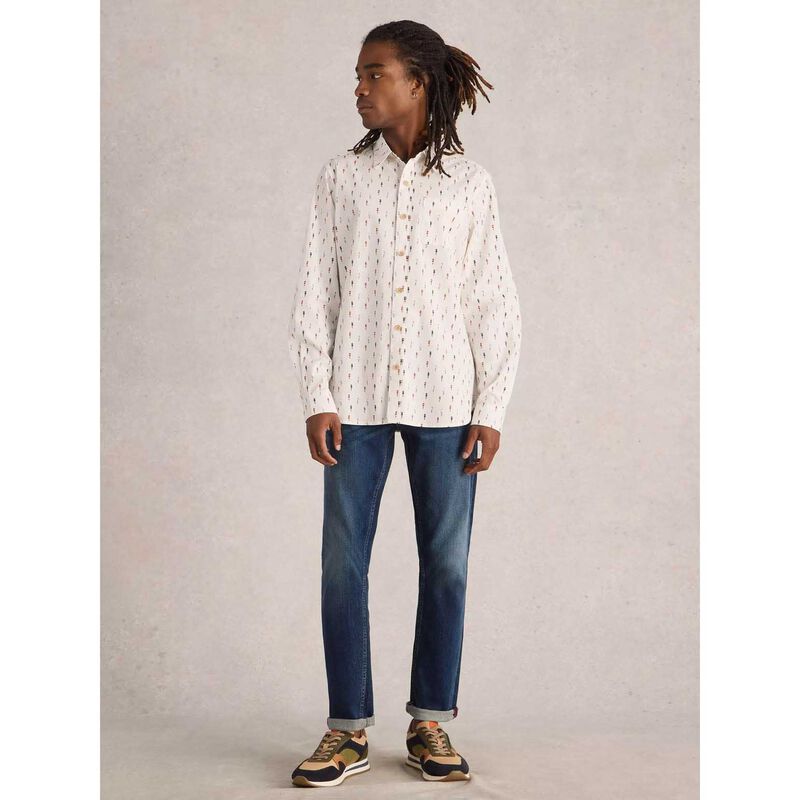 White Stuff Cycling Printed Shirt image number 3